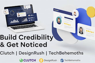 enhance your online reputation with clutch, designrush techbehemoths