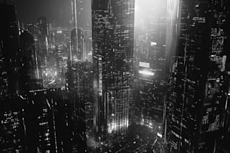 design an illustration of futuristic cyberpunk city