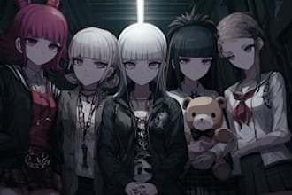 do danganronpa style art for you