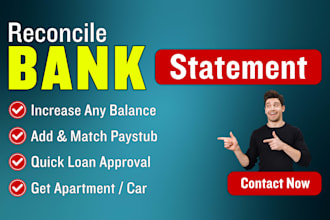 reconcile bank statement PDF to editable format