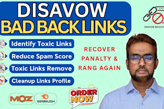 disavow bad backlinks to recover from google penalty