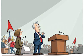 draw satire, editorial or political cartoons for you