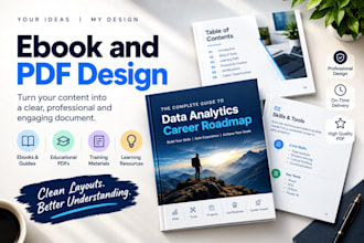 design a professional ebook, guide, or educational PDF