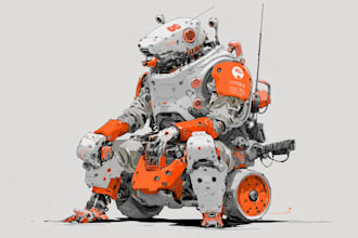 design spectacular robots, cyborgs and mechs
