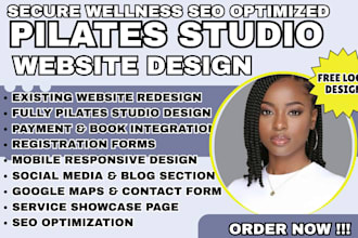 pilates studio website pilates booking site pilate instructor site wellness site