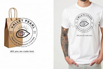 design wonderful valley pearl oysters logo  in my style