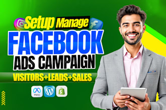 setup and manage your beneficial facebook ads campaign, instagram ads, meta ads
