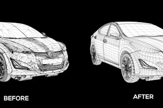 do professional retopology for your 3d model