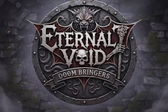 make an evil blackened death metal logo