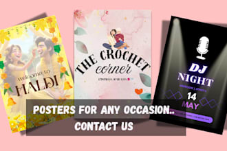 do creative and eyecatching posters