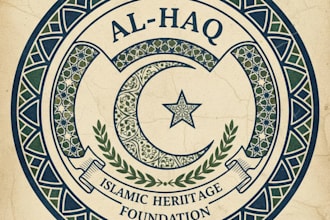 design a vintage islamic logo with classic and elegant style