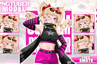 design a custom anime pngtuber model for streaming