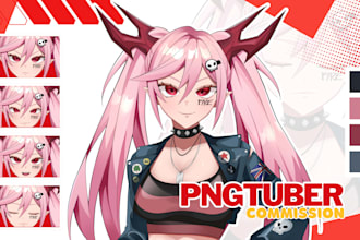 design a custom anime pngtuber model for streaming