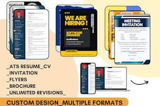 create a professional ats friendly resume and CV design