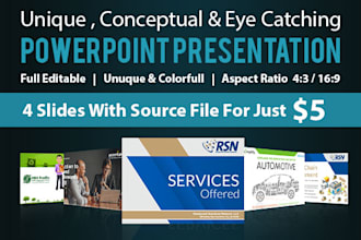 design creative and professional  powerpoint  presentation and pitch deck