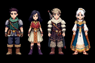 create professional pixel art characters and animations