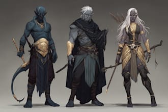 illustrate fantasy character design