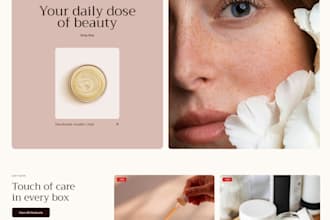 create beauty cosmetics shop website design