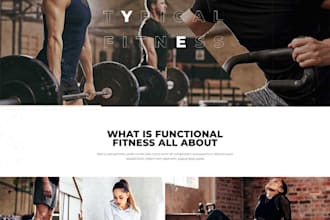 create fitness gym website design