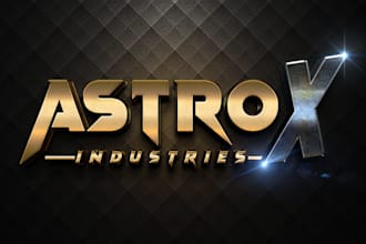 create a professional 3d metallic logo in gold or silver
