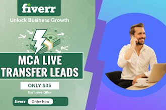 provide exclusive mca live transfer leads