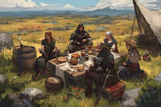 create fantasy dnd character or dnd character design