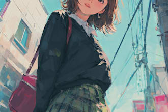 draw anime art and illustration for profile picture
