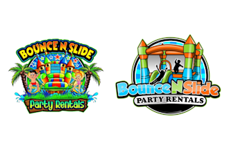 design luxury bounce house logo for your bussiness