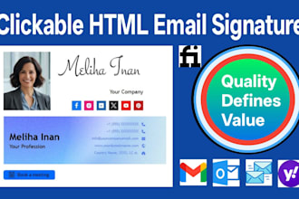 design clickable html email signature