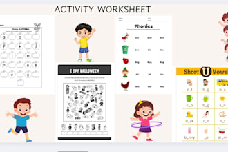 doactivity book, children preschool or kindergarten worksheet