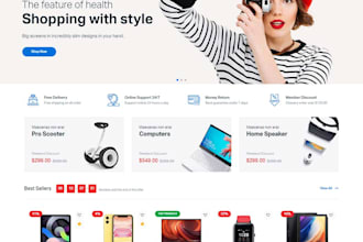 create electronics store website design