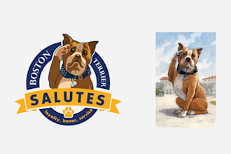 custom pet dog cat logo design