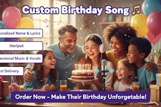 custom birthday song gift with your name and message