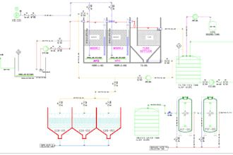 design a professional pid for stp and wtp diagram