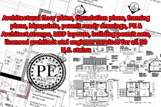 license architectural plan, pe stamp, permit set ky tn ma ct ri