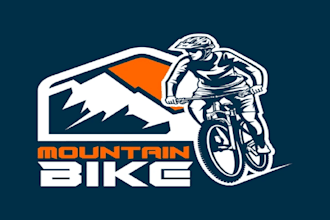design awesome modern mountain biking logo