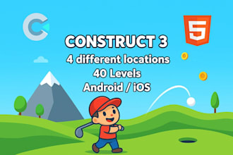 develop and reskin construct 3 or 2 game 2d HTML5 game web, pc, mobile game