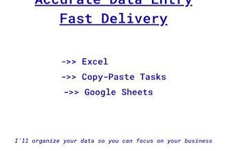 do accurate data entry with on time delivery