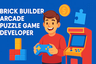 develop fun brick builder, arcade, puzzle game in unity or unreal