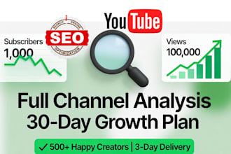 analyze your youtube channel and give a 30day growth plan