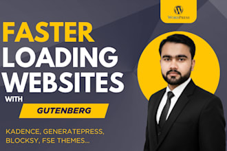build fast wordpress website with kadence blocks, gutenberg, generateblocks