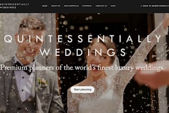 design wedding website photography website portfolio website online booking