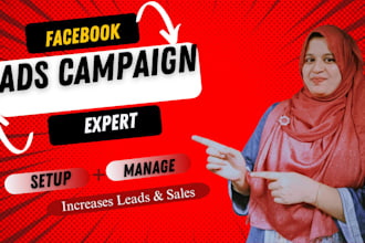 be your facebook ads campaign specialist for high sales