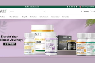 design private label supplement shopify store  peptide website vitamin store