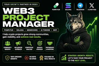 be your web3 pump fun solana memecoin ai token crypto project manager get sales