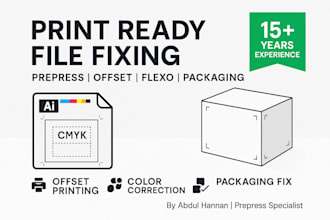 fix print files and prepare them for professional printing