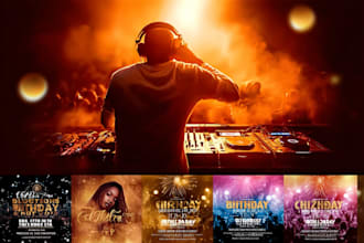 design nightclub hip hop dj concert music event party bar bday glow flyer poster