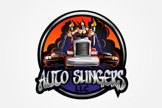 design excellent truck, transportation logo