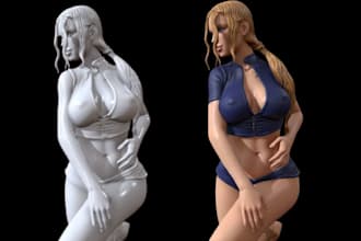 sculpt 3d nsfw character design anime nsfw 3d model sculpting for 3d printing