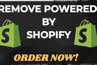 remove powered by shopify from store footer add favicon social media icon